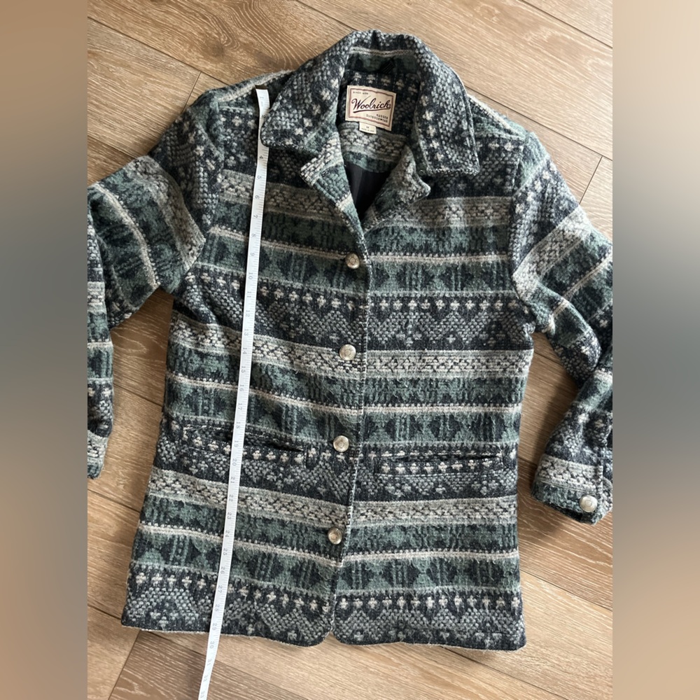 Vintage Gray/Sage Woolrich Wool Blend Jacket Women's Size M Southwestern Style - Picture 5 of 6